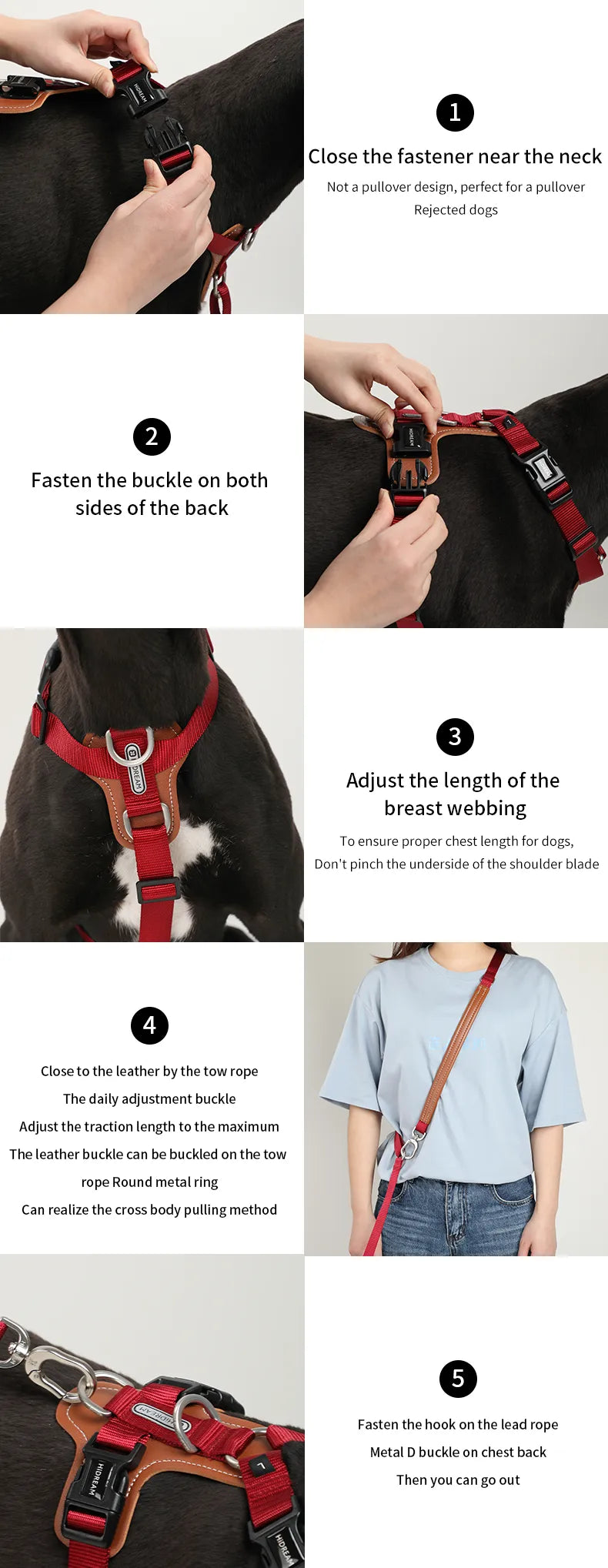 Puppify | HiDream Multifunctional Adjustable Hands-Free Dog Leash