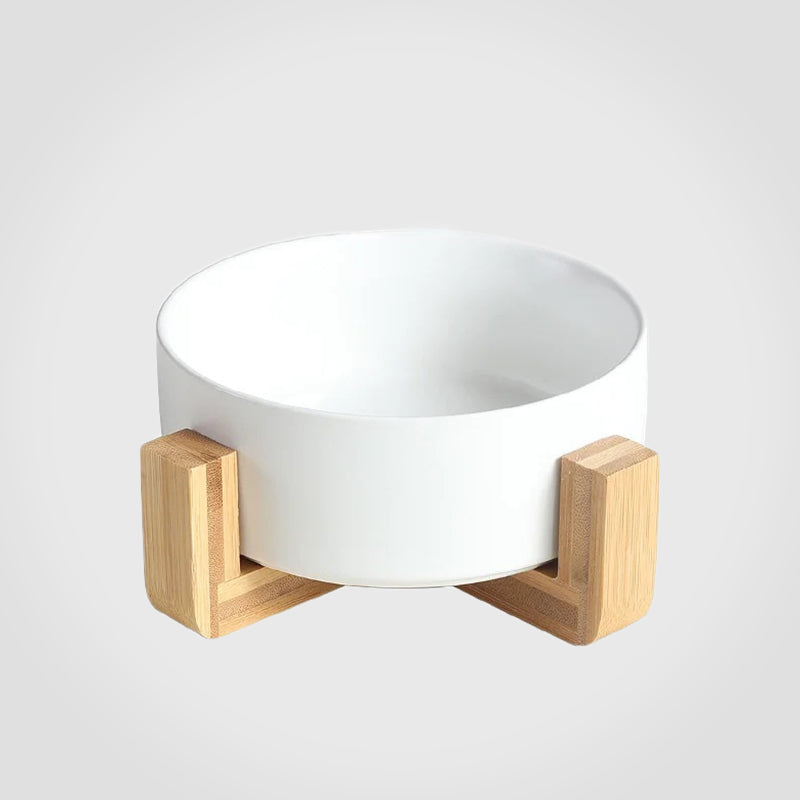 Puppify | Porcelain Ceramic/Bamboo Dog Bowl