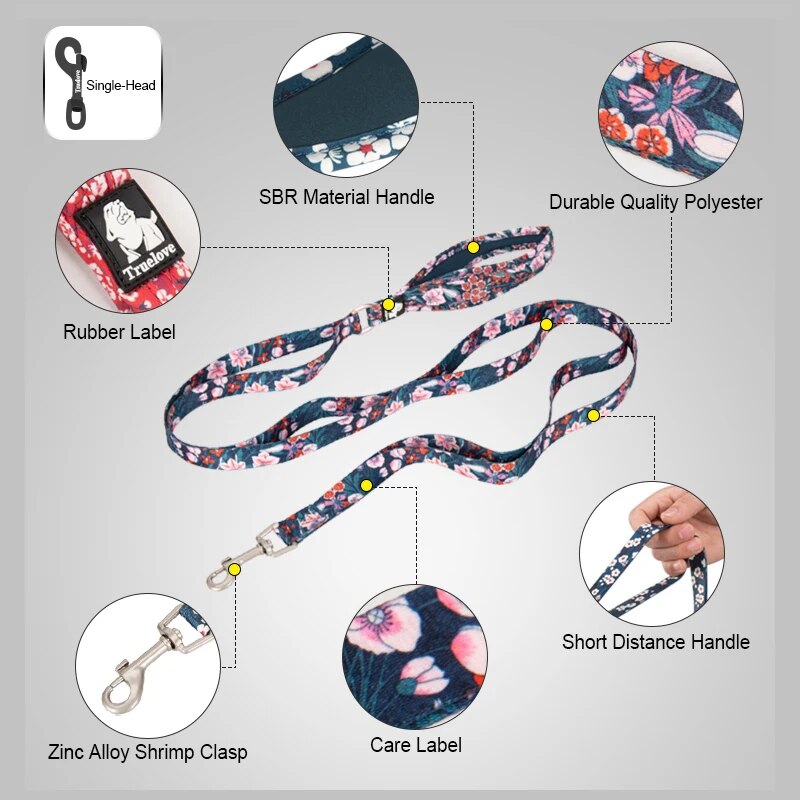 Puppify | Truelove Multi-Handle Floral Dog Leash