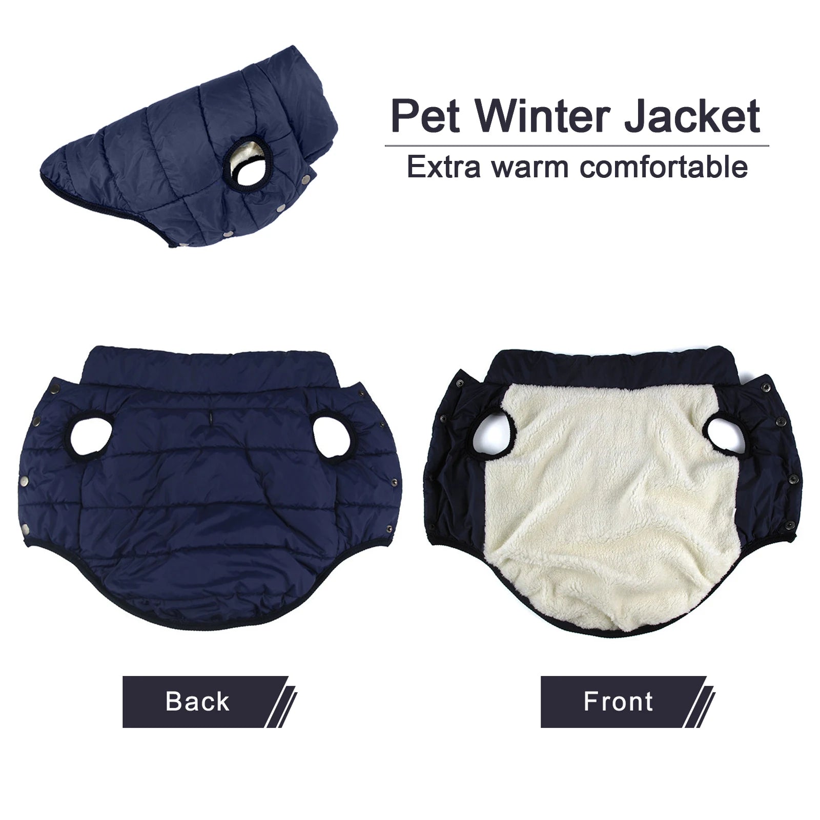 Puppify | Button-Up Dog Winter Puffer Vest