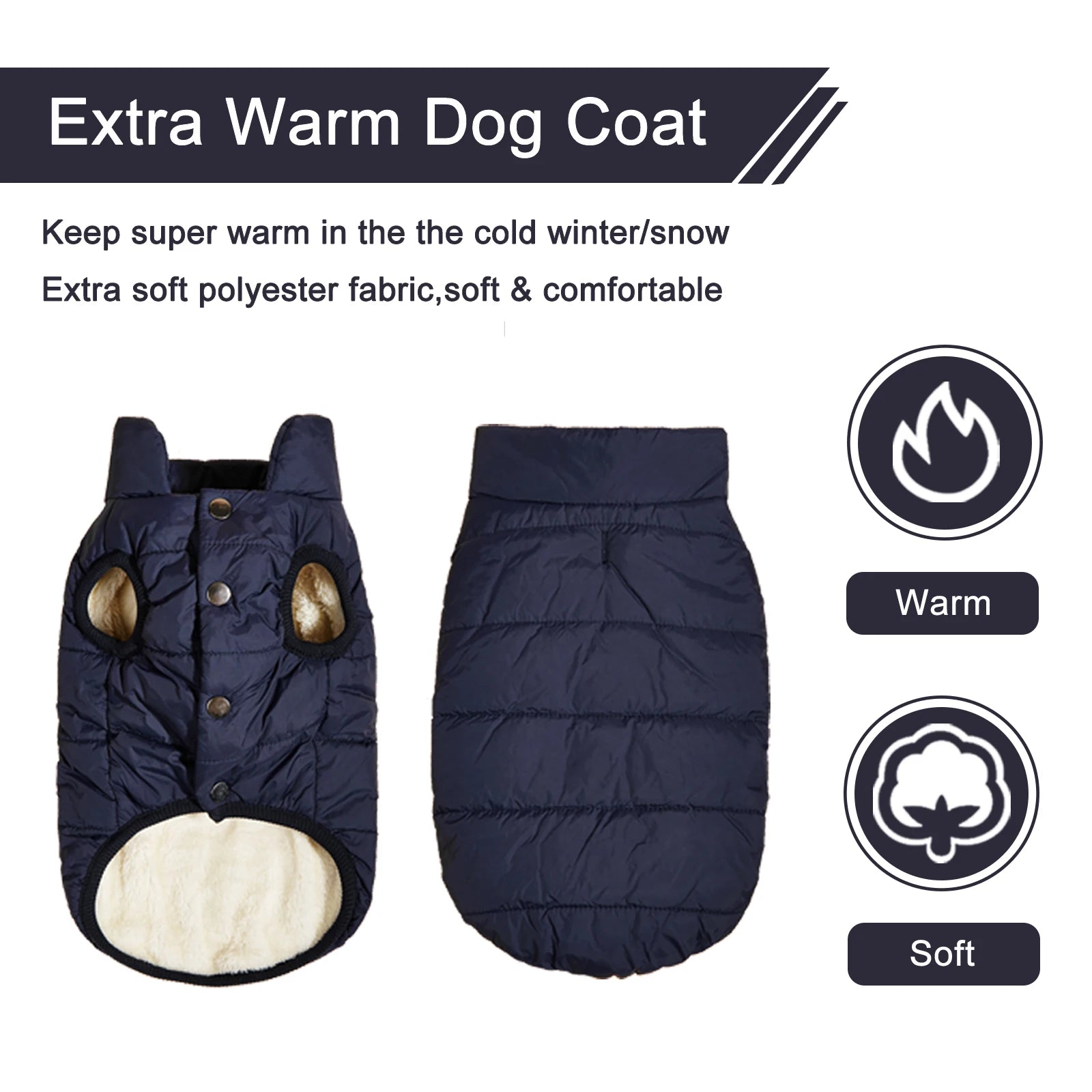 Puppify | Button-Up Dog Winter Puffer Vest