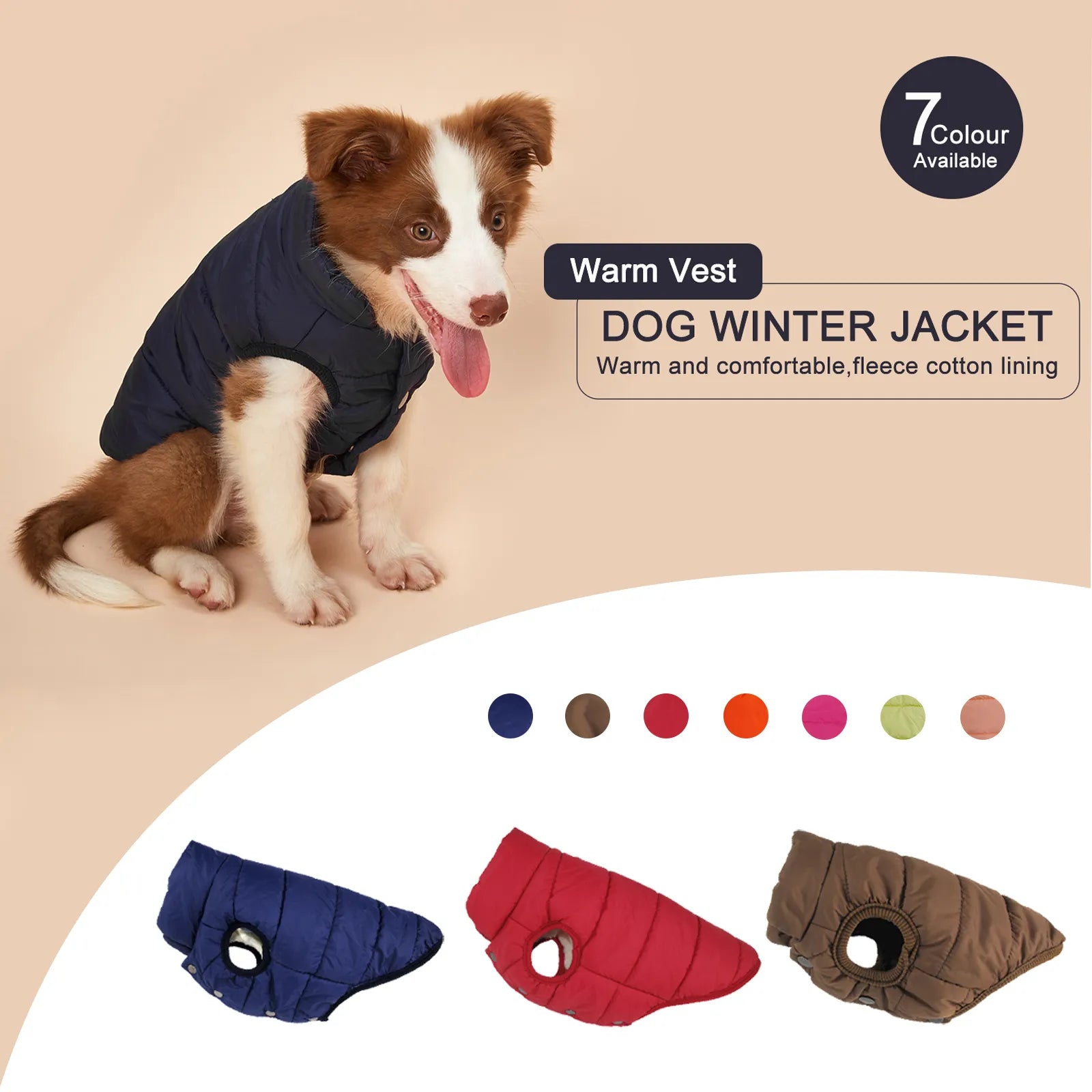 Puppify | Button-Up Dog Winter Puffer Vest